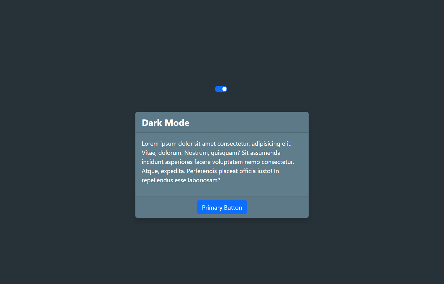 Dark Mode