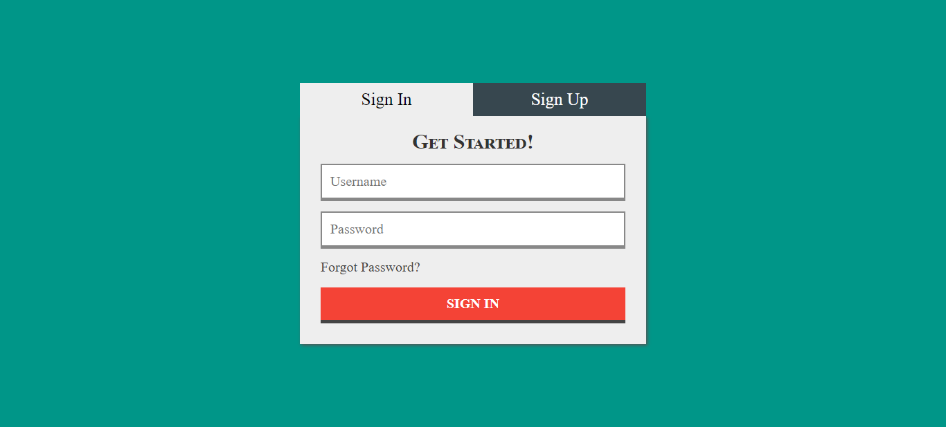 Tabbed Style Login Registration Form Design Using HTML5, CSS3 & jQuery